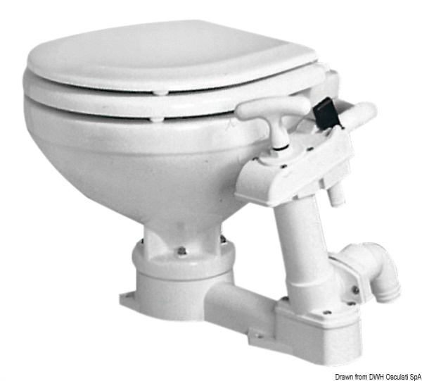 WC manuale compact tavoletta legno - 50.207.25