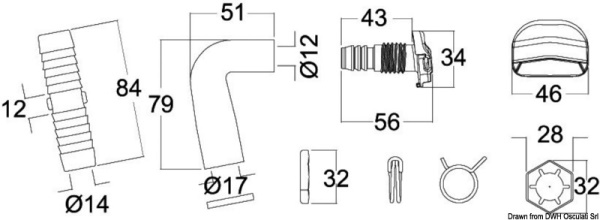 Kit immissione acqua pulita Tecma bianco - 50.226.80