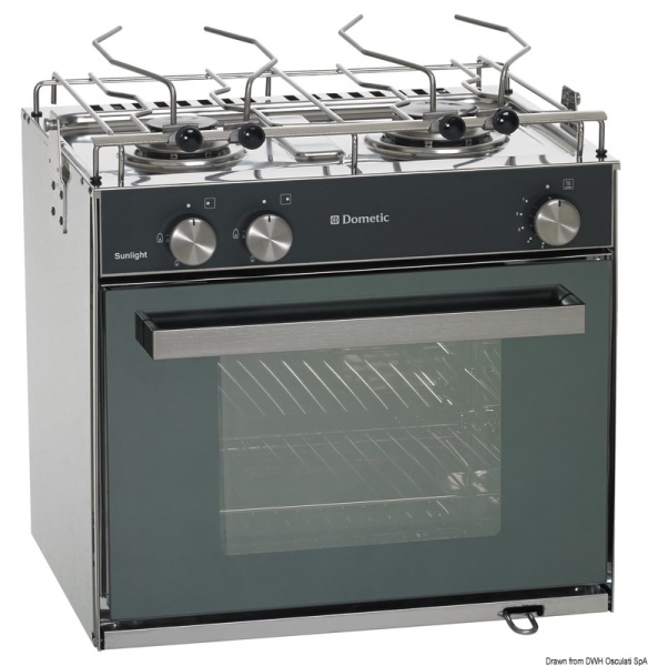 Cucina con forno a gas Smev Sunlight Slim 2 fuochi - 50.366.02