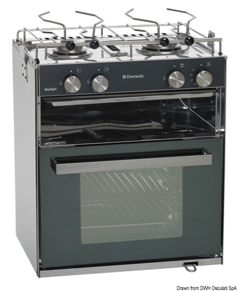 Cucina con forno a gas Smev Sunlight Slim 2 fuochi - 50.366.22