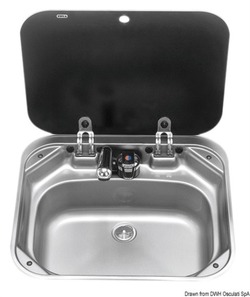Lavello con rubinetto 420 x 370 mm - 50.800.50