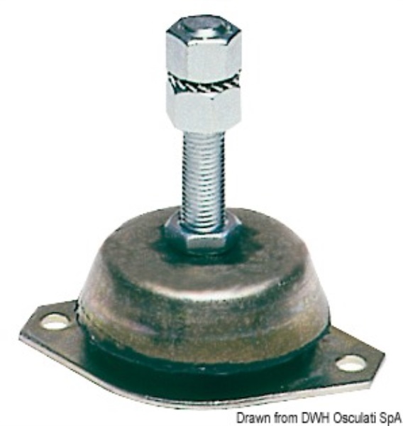 Supporto antivibrante zincato 200 kg - 51.656.02