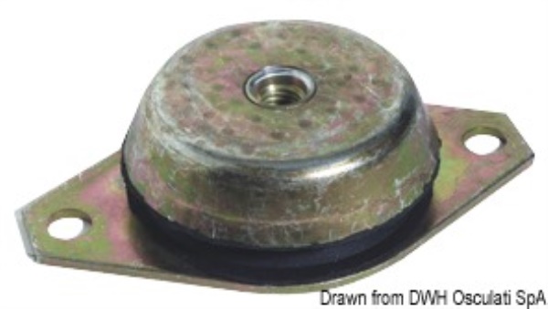 Supporto antivibrante zincato 600 kg - 51.656.07