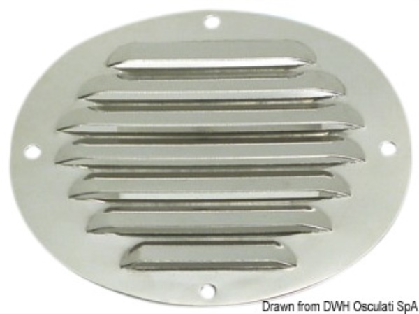 Presa d'aria ovale inox 116 x 128 mm - 53.022.01