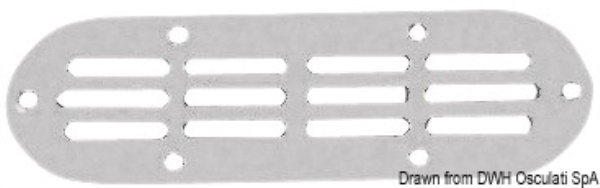 Presa aria inox ovale 180 x 59 mm - 53.216.92