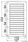Osculati - Griglia areazione 232 x 127 mm + antizanzare