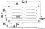 Osculati - Griglia areazione 76 x 152 mm + antizanzare