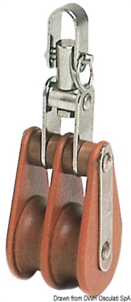 Bozzello Hye tufnol 2 pulegge TW 14x50 - 55.007.03