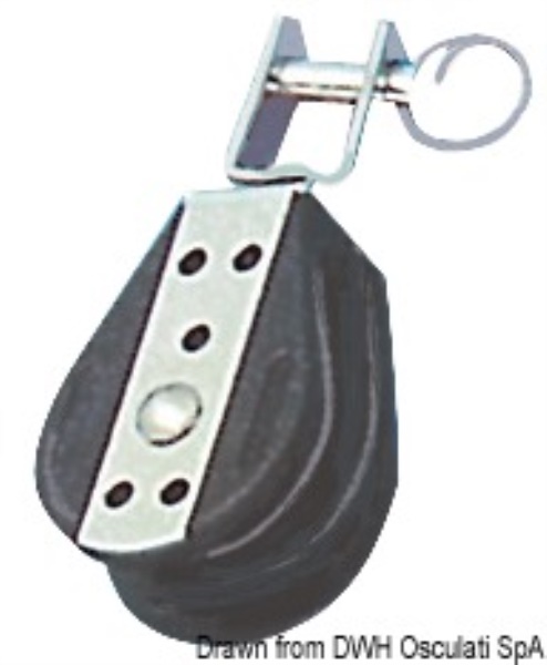 Bozzello sfere 1 puleggia girevole U 8x28 - 55.027.08