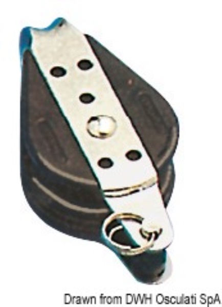 Bozzello sfere 1 puleggia fisso arricavo 10x38 - 55.028.10