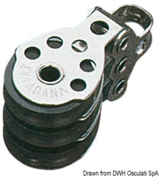 Bozzello 3 pulegge 6x25 - 55.040.05