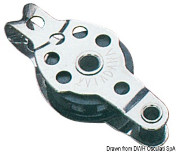 Bozzello 1 puleggia su sfere arricavo 8x25 - 55.043.02