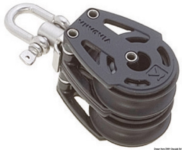 Bozzello 2 pulegge (testa universale) A - 55.052.01