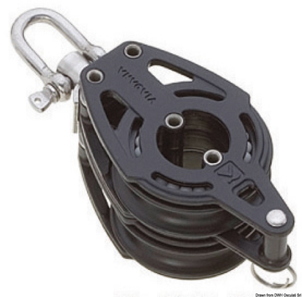 Bozzello 2 pulegge (testa universale) arricavo B - 55.053.02