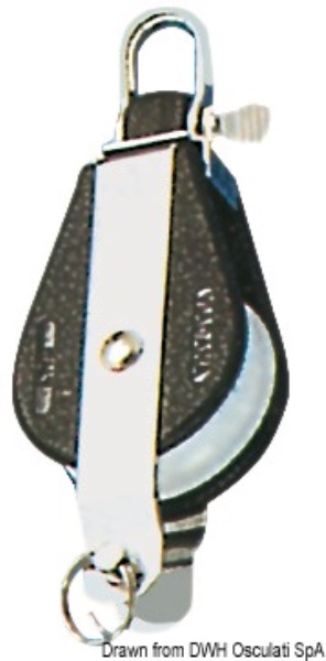 Bozzello 1 puleggia arricavo fisso o girevole C - 55.071.12