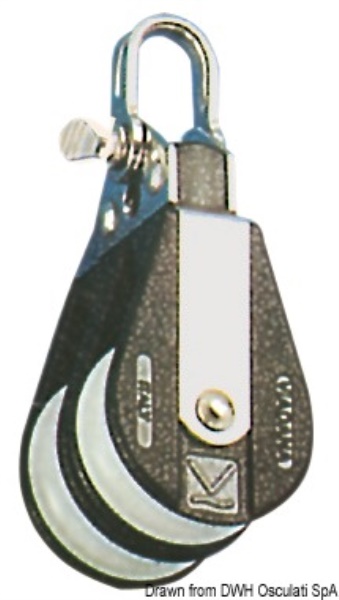Bozzello 2 pulegge attacco fisso C - 55.072.12