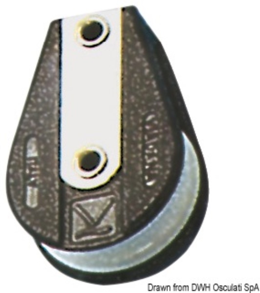 Bozzello 1 puleggia su base piana C - 55.074.12