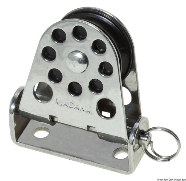 Bozzello verticale pivotante Ø mm 28 per cime mm 8 - 55.082.02