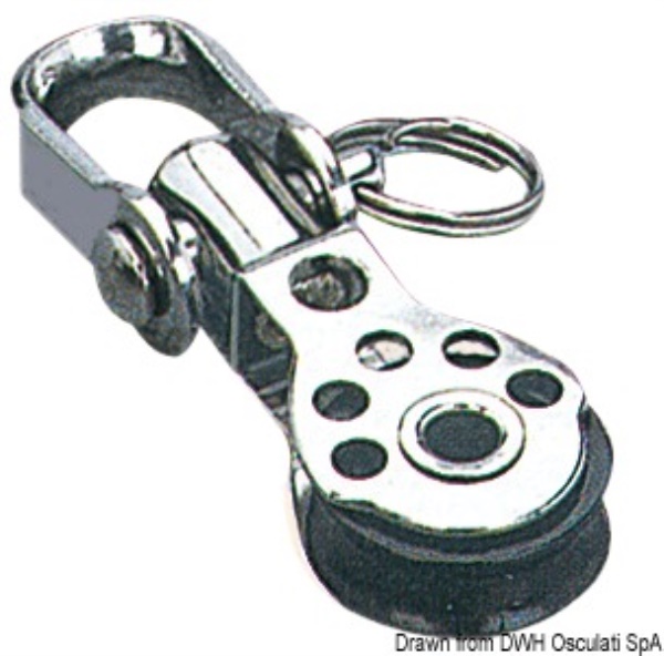 Microbozzello inox 1 puleggia grillo arricavo 17x5 - 55.090.03