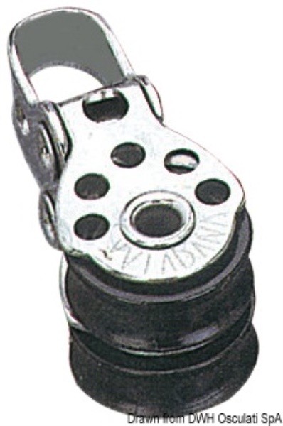 Microbozzello inox 2 pulegge 17x5 - 55.090.04