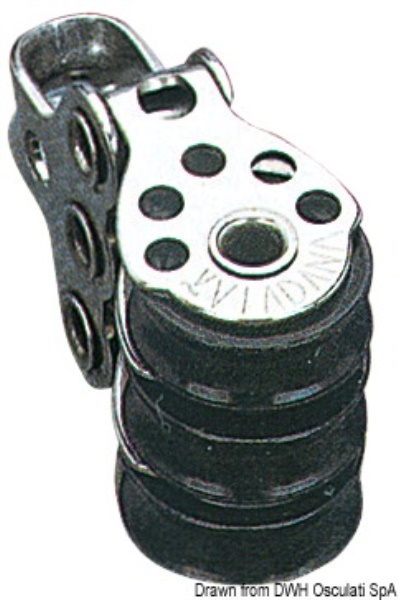 Microbozzello inox 3 pulegge 17x5 - 55.090.06