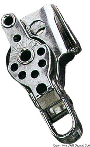 Bozzello inox 2 pulegge arricavo strozzatore 17x5 - 55.090.10