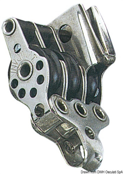 Bozzello inox 3 pulegge arricavo strozzatore 17x5 - 55.090.11