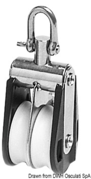Bozzello Offshore 2 pulegge fisso o girevole A - 55.120.16