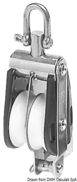 Bozzello Offshore 2 pulegge fisso o girevole B con arricavo - 55.130.20