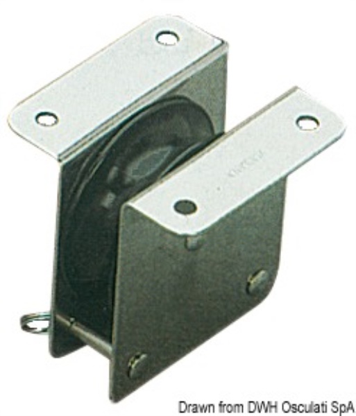 Bozzello inox incasso 1 puleggia 55x12 - 55.240.02