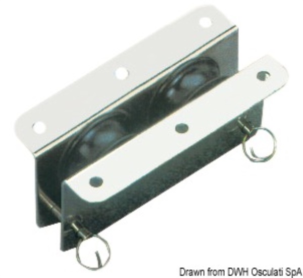 Bozzello inox incasso 2 pulegge 33x10 - 55.240.04
