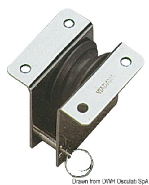 Bozzello inox incasso 1 puleggia 34x5 - 55.240.05