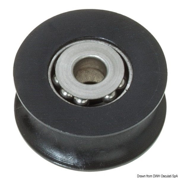 Puleggia in delrin su sfere inox mm 28 Ø 8 - 55.244.02