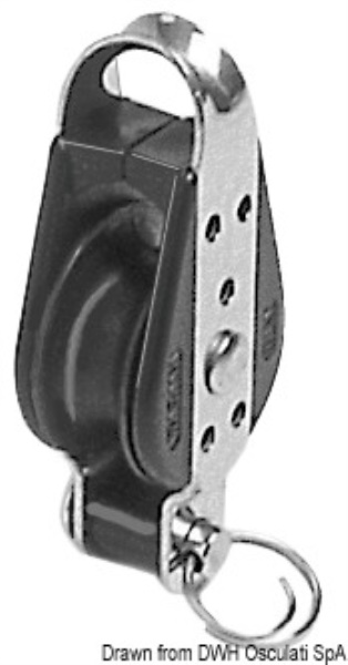 Bozzello inox 1 puleggia arricavo 22x6 - 55.250.02