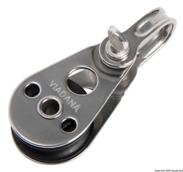 Bozzello inox 1 puleggia 25x4 - 55.512.74