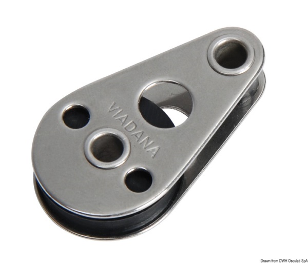 Bozzello inox 1 puleggia piatto 25x5 - 55.511.75