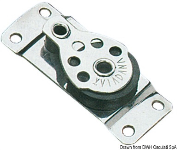 Bozzello inox 1 puleggia piatto 25x6 - 55.516.75