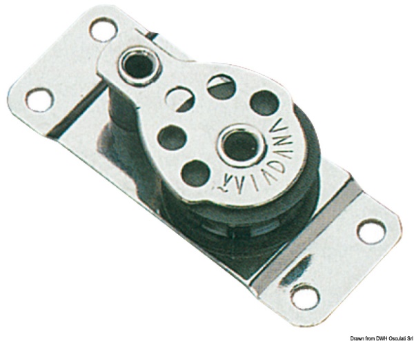 Bozzello inox 1 puleggia piatto 25x8 - 55.516.78