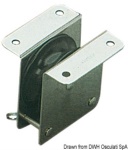 Osculati - Bozzello inox incasso 1 puleggia 55x12