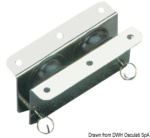 Osculati - Bozzello inox incasso 2 pulegge 33x10