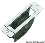 Osculati - Bozzello inox incasso 1 puleggia 40x5