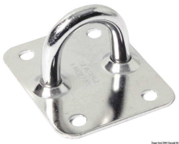 Piastra con anello inox 50x40 mm - 60.137.33