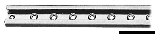 Rotaia inox per cursori 28 mm 1 m - 61.106.60