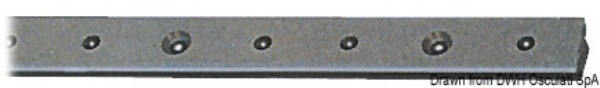 Rotaia lega leggera anodizzata 25x4 mm 2 m - 61.591.03