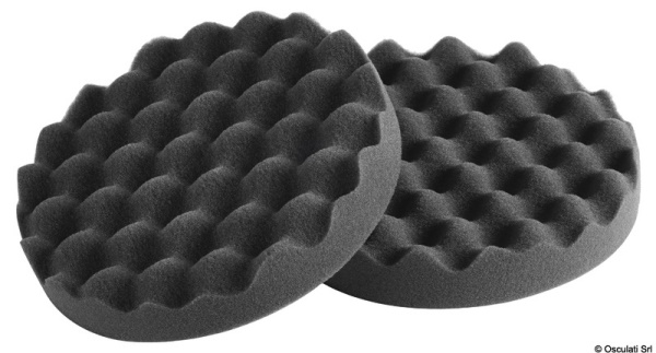 Tamponi in schiuma per lucidatrice nero 80x30 mm (cf da 2 pz) bugnato morbido - 65.230.13