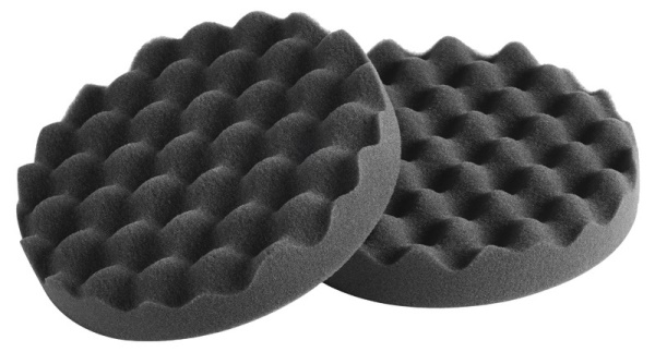 Tamponi in schiuma per lucidatrice nero 150x30 mm (cf da 2 pz) bugnato morbido - 65.230.03