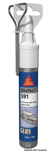Sigillante a polimeri Sikaflex 591 bianco 70 ml - 65.288.38