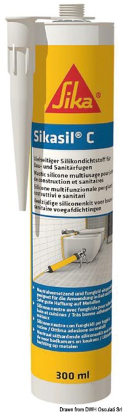 Silicone sigillante Sikasil C nero 300ml - 65.418.02