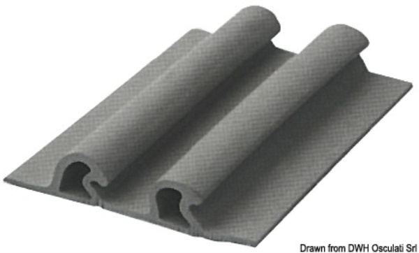 Profilo doppio 115x21,4 mm grigio - 66.023.02
