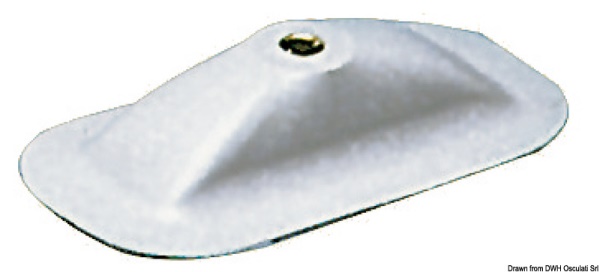 Portascalmo rettangolare grigio RAL 7035 - 66.070.40
